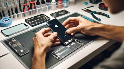 İzmir Alsancak Bilgisayar teknik servisinde uzman ekip tarafından yapılan orijinal iPhone batarya değişimi işlemi.