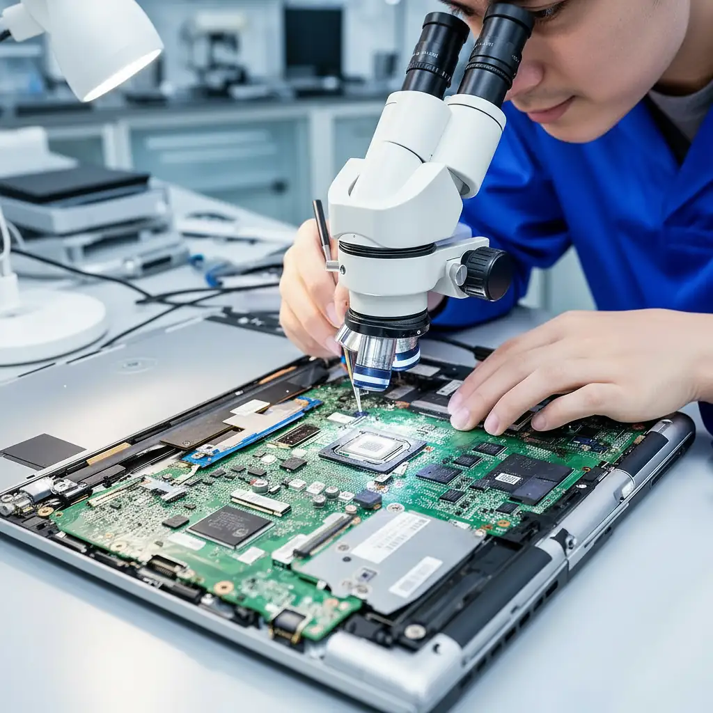 İzmir hall sensör tamiri yapılırken laptop anakart üzerindeki kapak sensörü arızasının onarımı